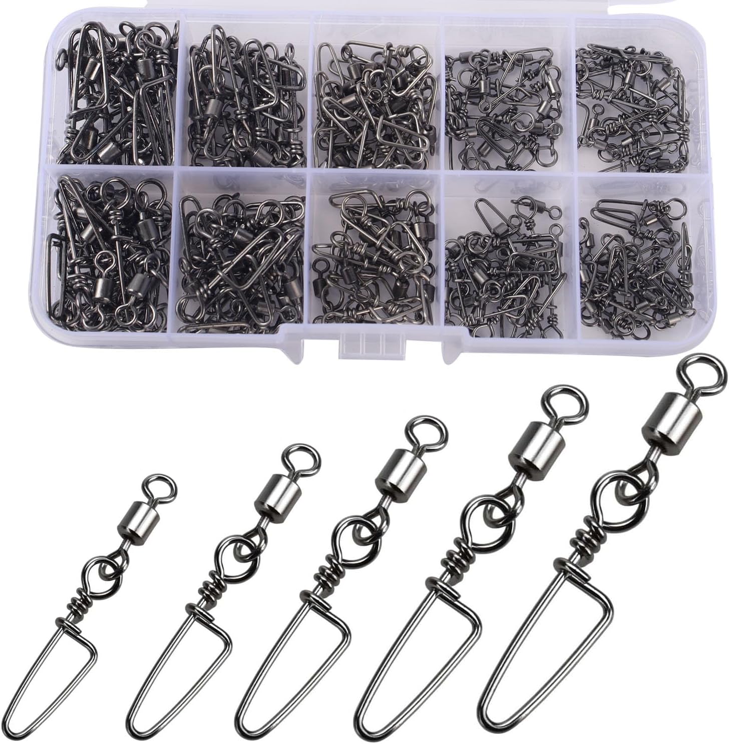 Corrosion-Resistant Fishing Snap Swivels Set by ENERHIKE