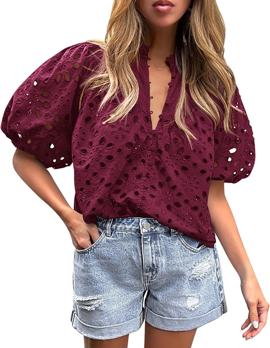 PRETTYGARDEN Women's Summer Tops for Dressy Casual Style