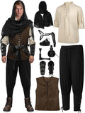 Men's Renaissance Viking Costume Set - 9 Piece Medieval Outfit