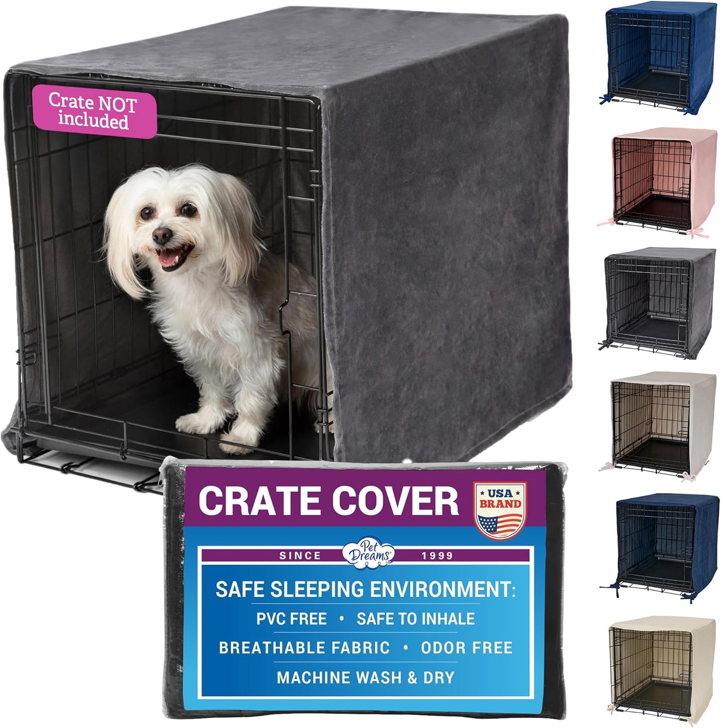 Breathable Dog Crate Cover for iCrate Cages by Pet Dreams