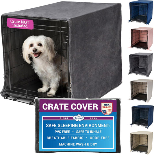 Pet Dreams Dog Crate Cover - Breathable Fabric for iCrate Cages