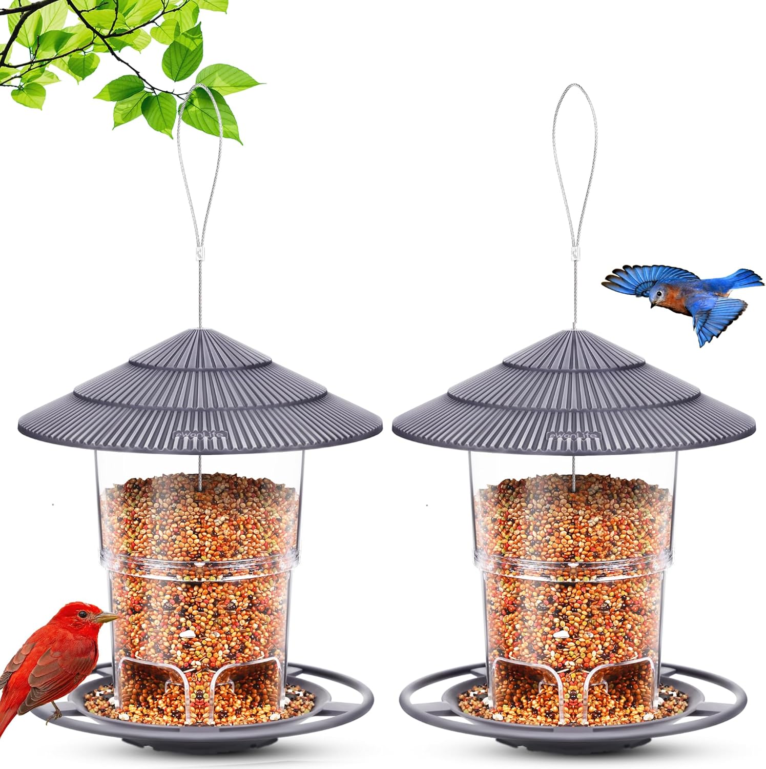 Adjustable Bird Feeders: Sturdy & Easy Fill!