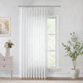 Vision Home White Pinch Pleated Semi Sheer Curtain Panel 60in x 95in