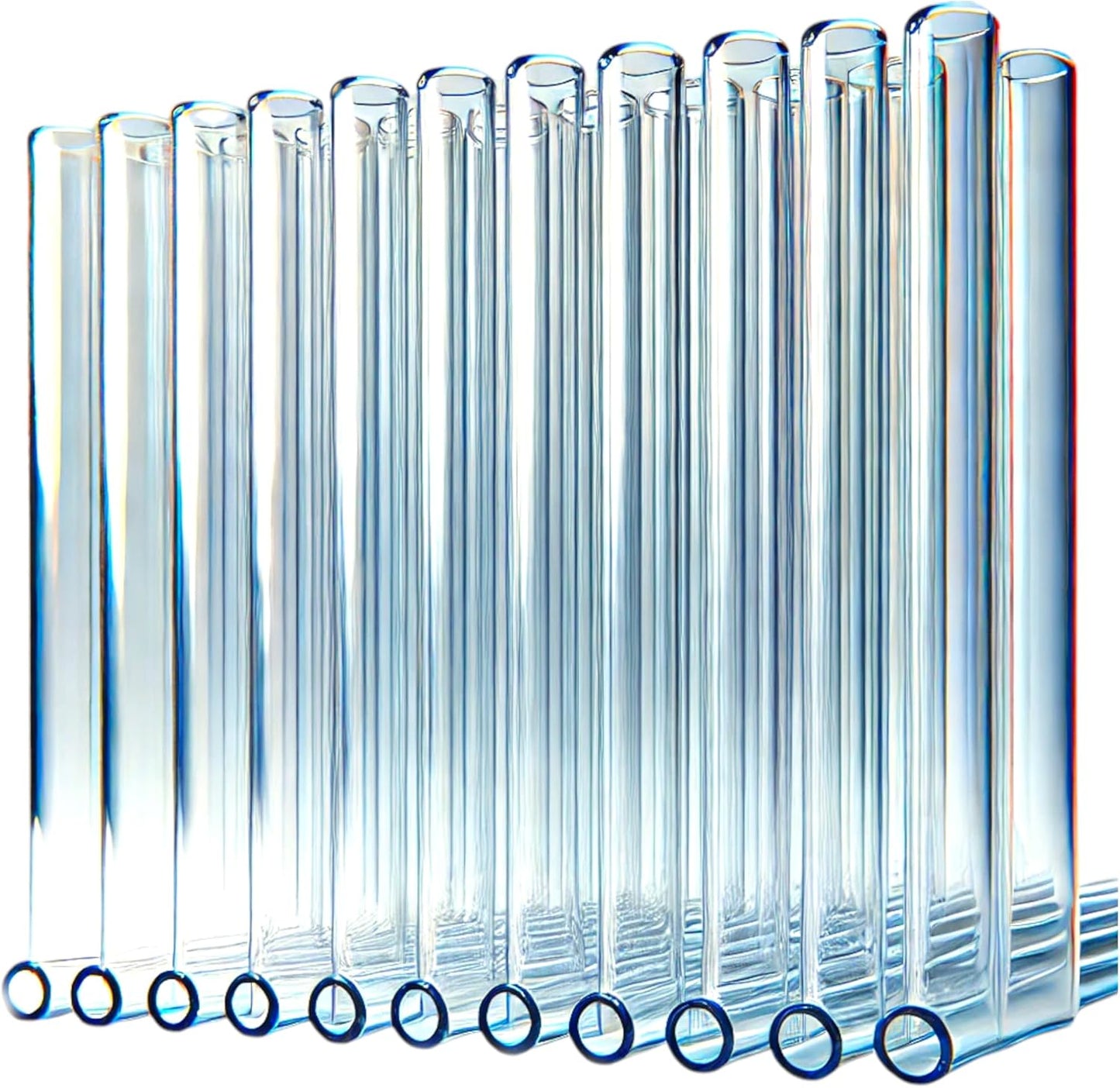 Premium 12mm Borosilicate Clear Glass Blowing Tubes for Art