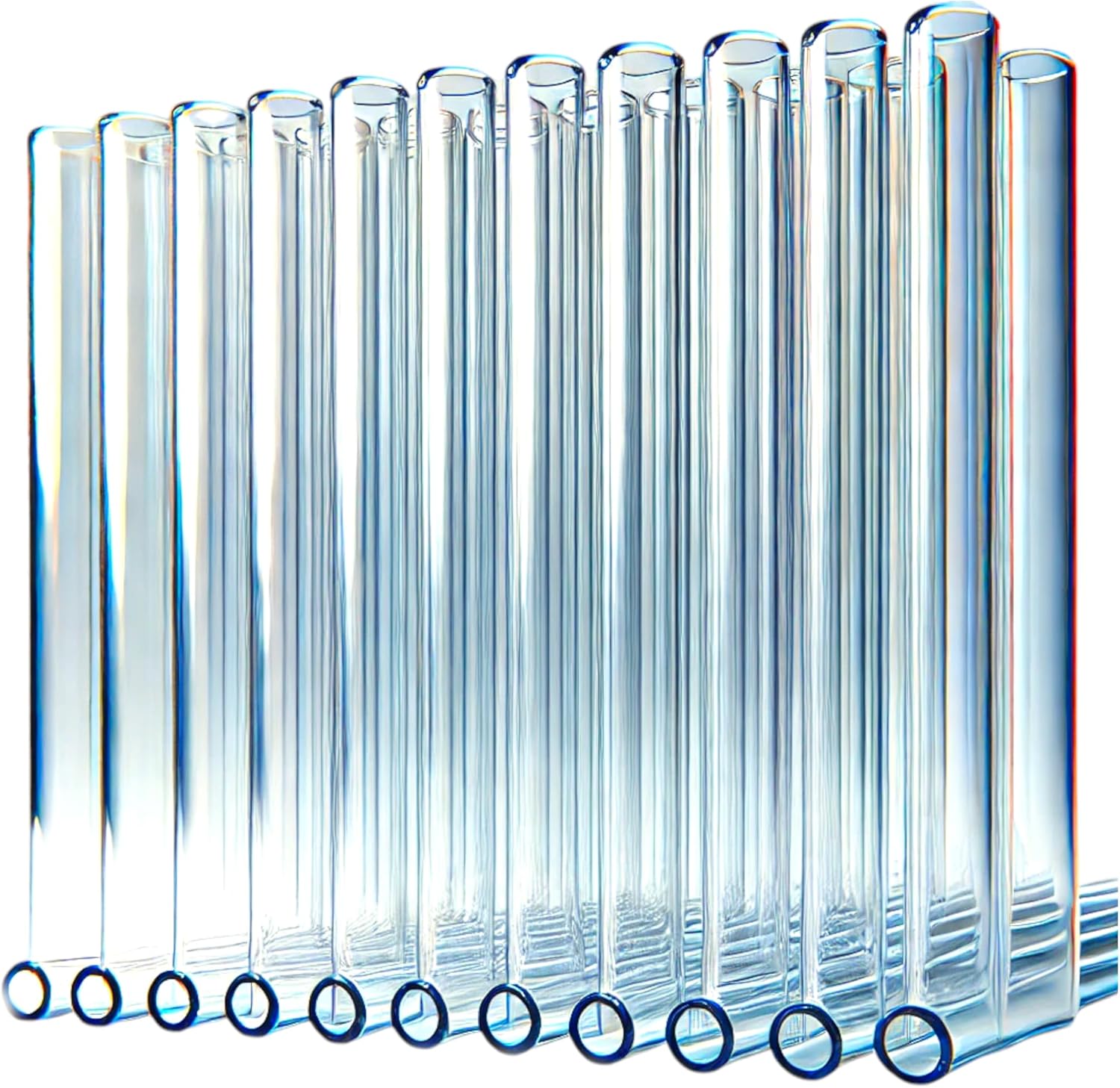 Premium 12mm Borosilicate Clear Glass Blowing Tubes for Art