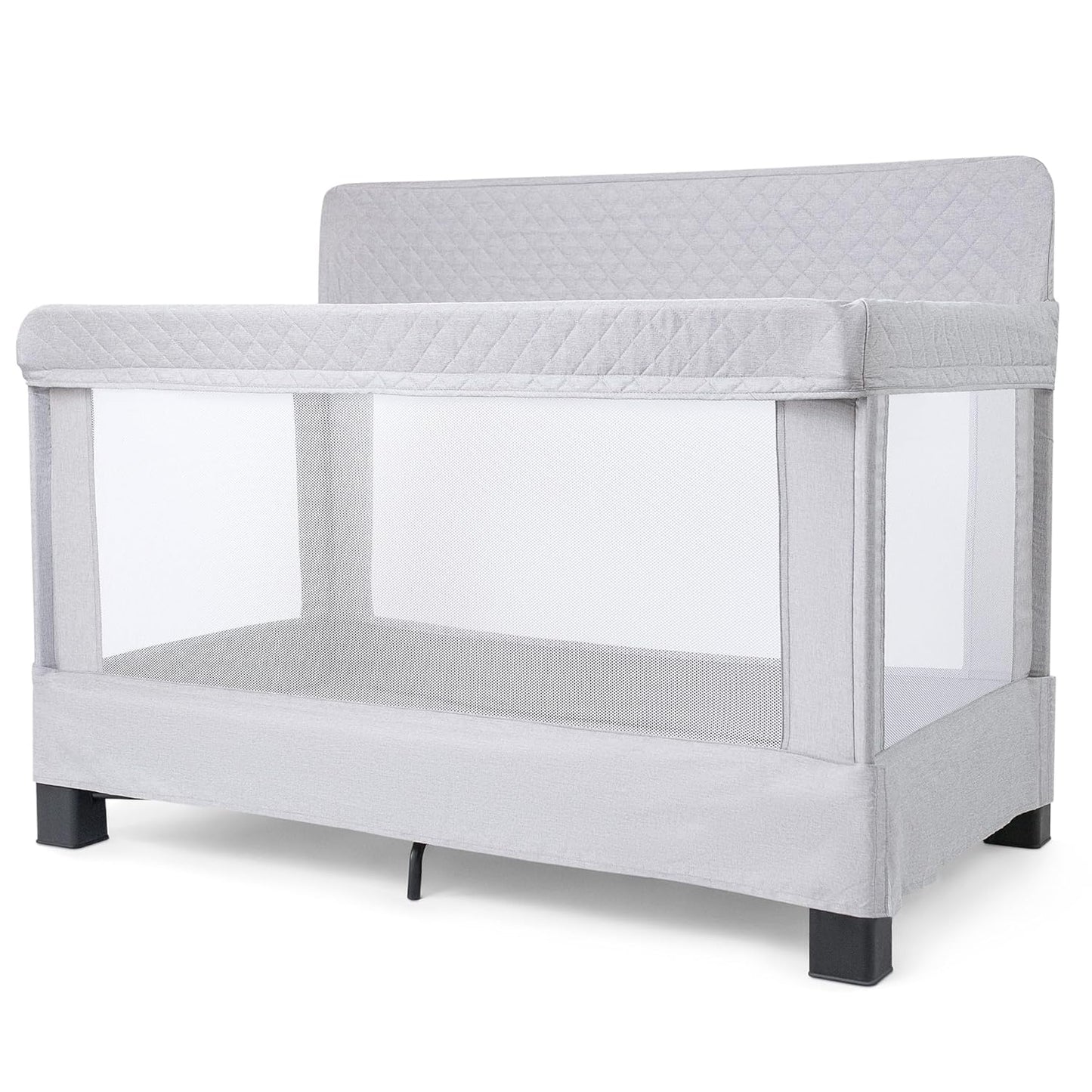 Baby Delight Horizon Crib: Breathable Mesh Walls, Tool-Free Assembly