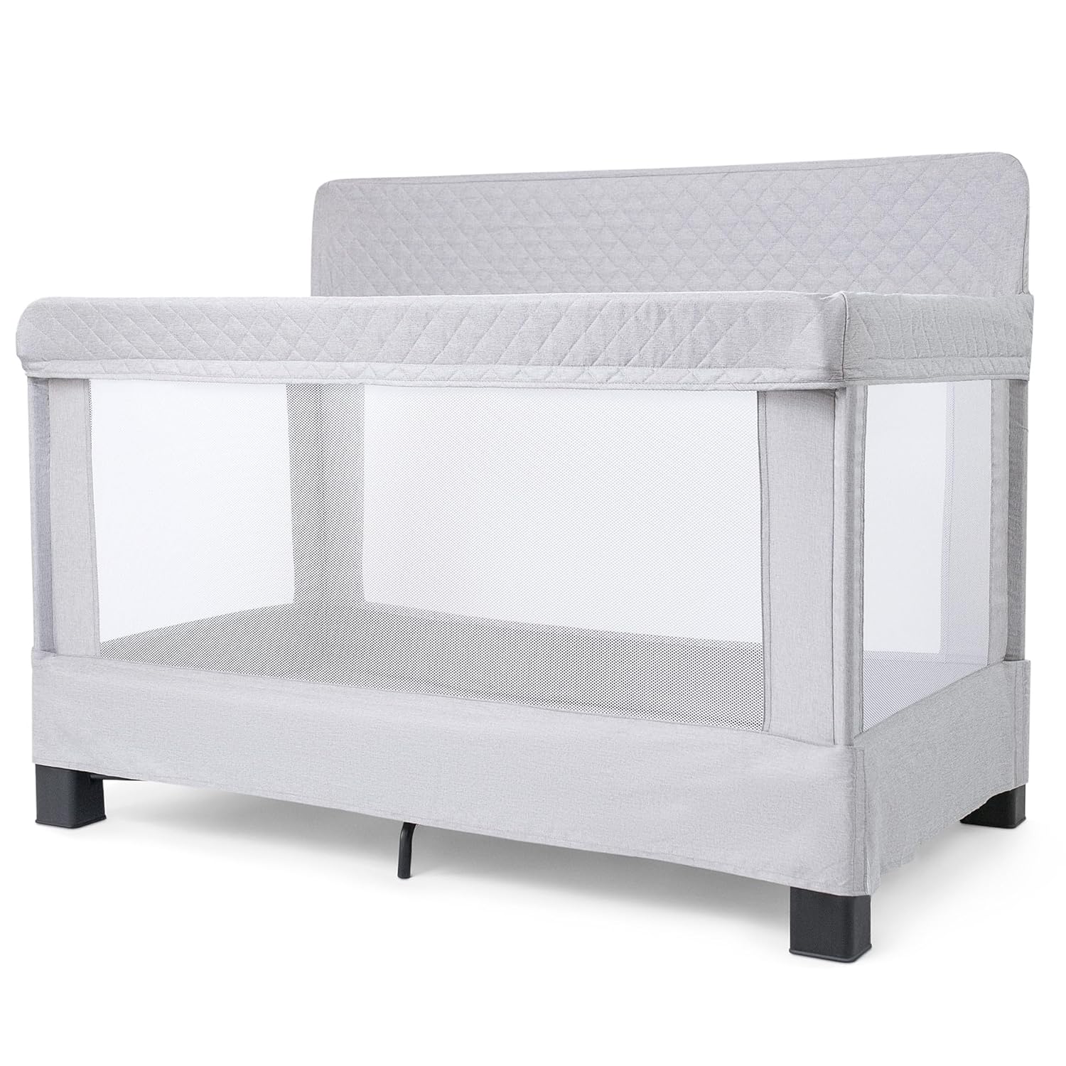 Baby Delight Horizon Crib: Breathable Mesh Walls, Tool-Free Assembly