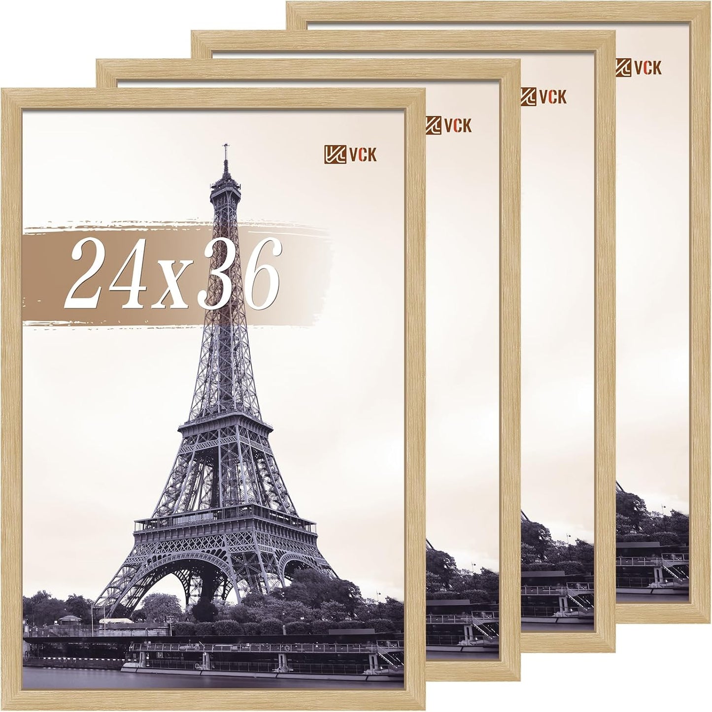 VCK 24x36 Poster Frame Set of 4 - Natural Oak Elegance