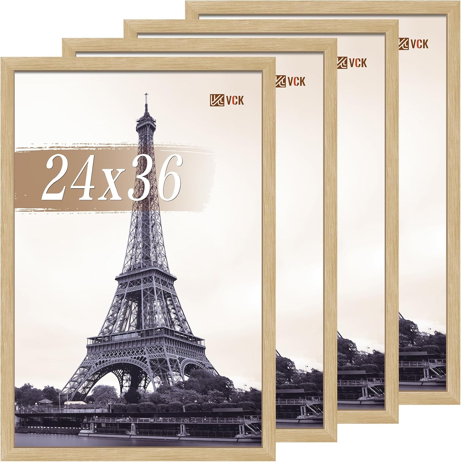 VCK 24x36 Poster Frame Set of 4 - Natural Oak Elegance