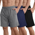 IHU 3 Pack Men's Cotton Pajama Shorts - Soft Sleep & Lounge Shorts