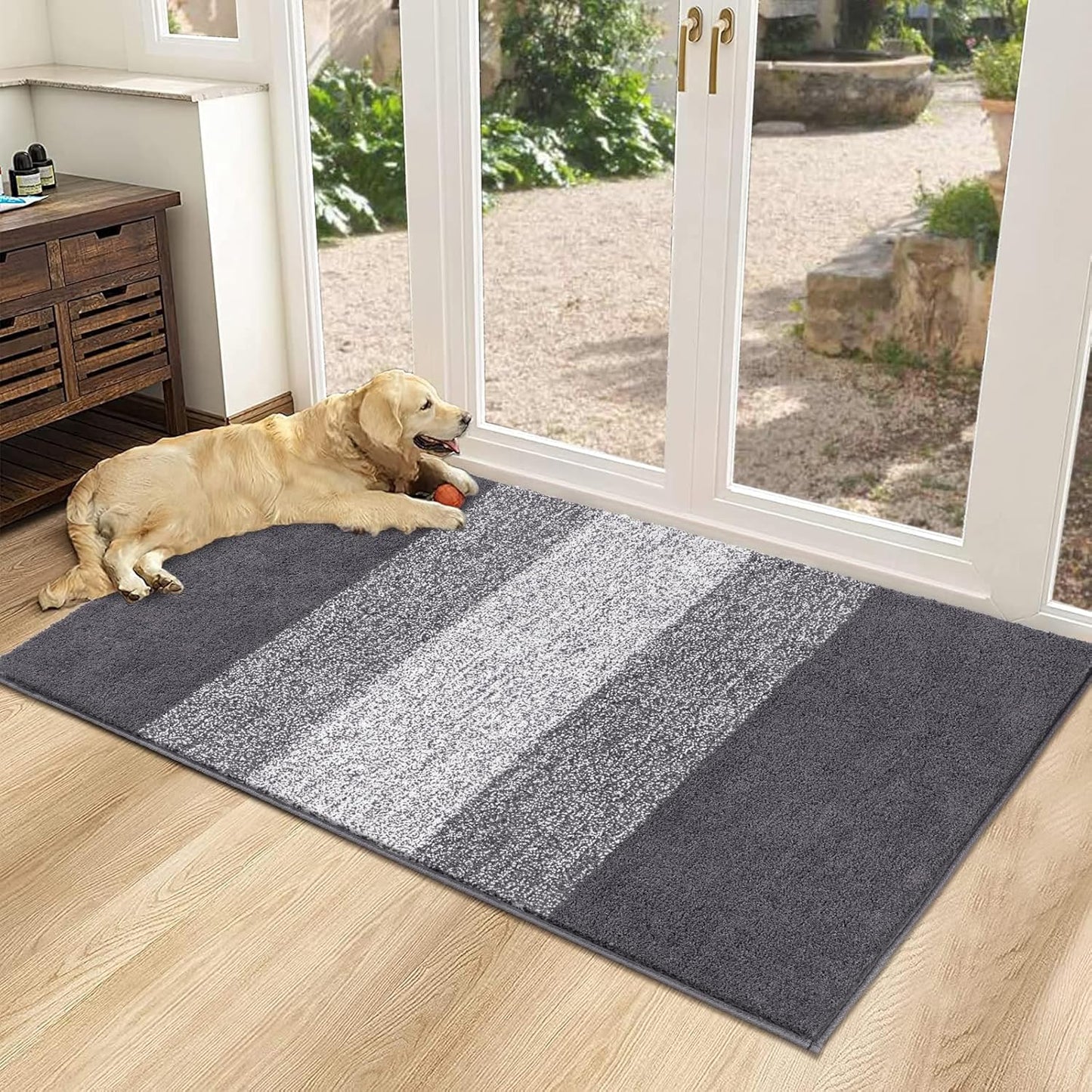 Vaukki Indoor Doormat Entryway Mat for Mud and Water Absorption