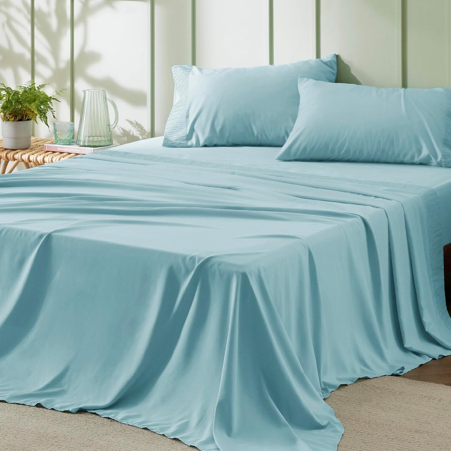 Bedsure California King Sheet Sets - Soft & Cooling Luxury Bedding