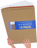 Brown Rigid Mailers 13 x 18 in Pack of 10 - Flat Cardboard Photo