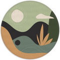 Abstract Sun Mountain Botanical Leaf Sage Green Small Mouse Pad