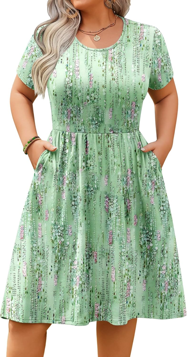 Plus Size Summer Dress for Women with Pockets and Style