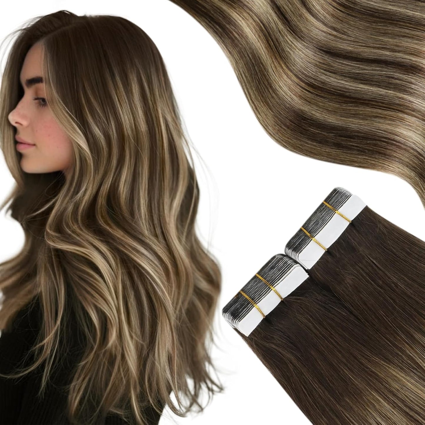 Moresoo Tape in Hair Extensions for Stunning Ombre Looks