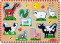 Melissa & Doug Farm Animals Sound Puzzle - Wooden 8-Piece Peg Puzzle