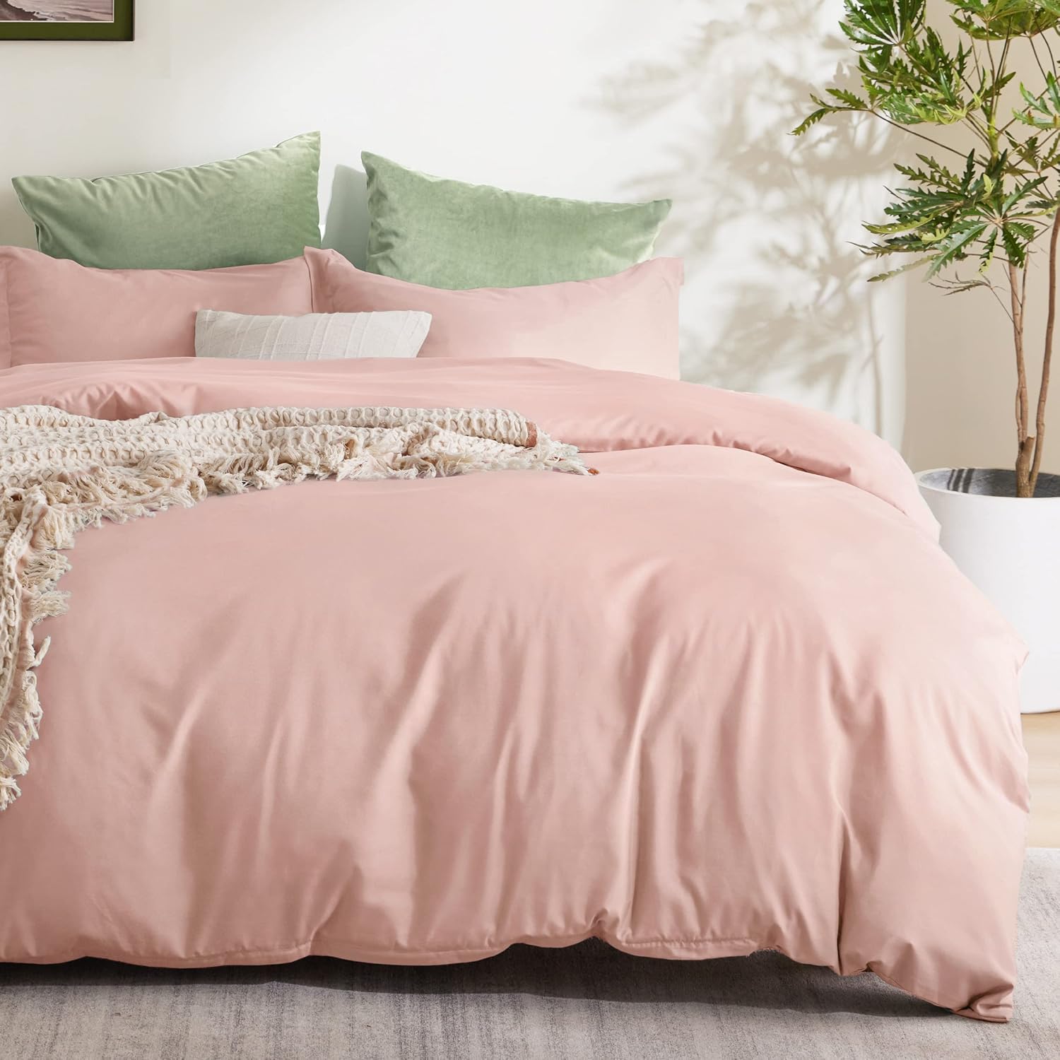Bedsure Duvet Cover Queen Size - Soft Double Brushed Bedding Set