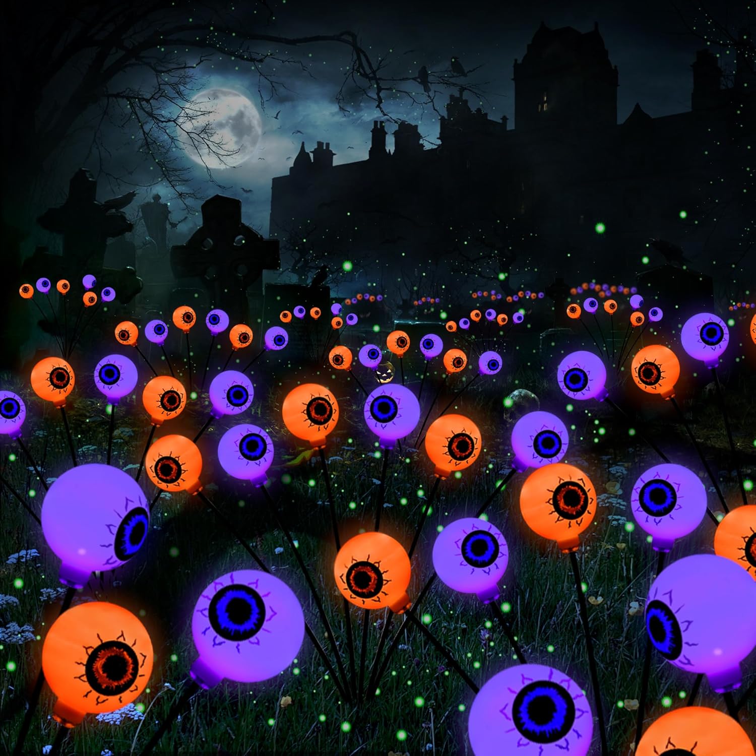 Halloween Solar Eyeball Lights for Spooky Outdoor Decor