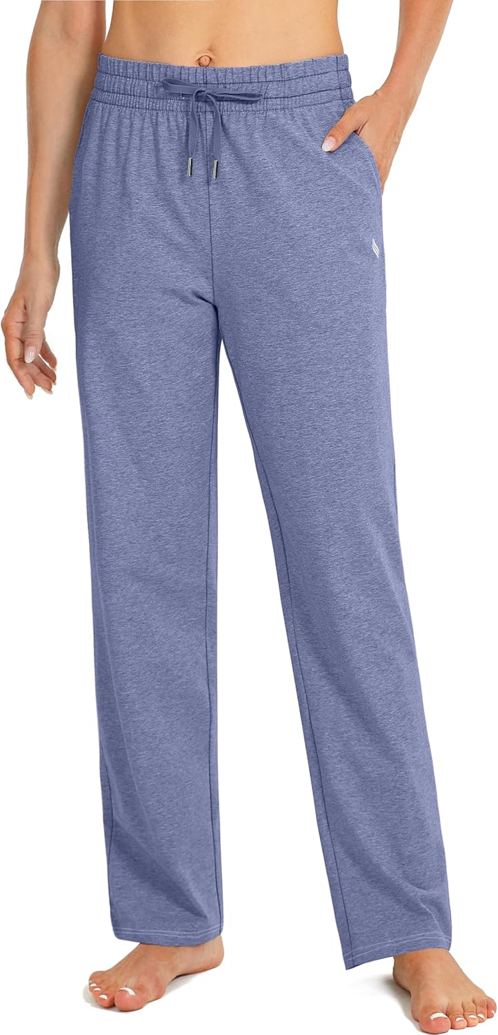 SANTINY Women's Cotton Sweatpants for Yoga and Casual Wear