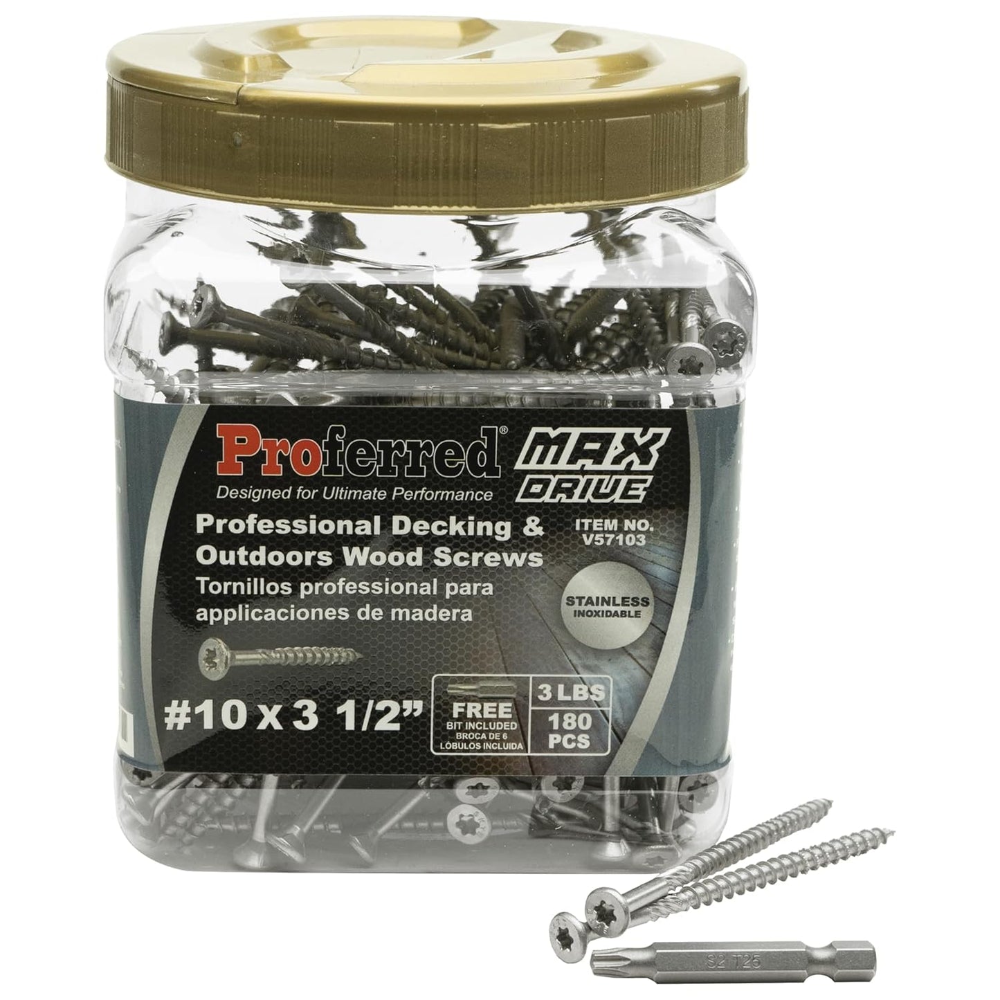 Proferred MAX Drive Decking Screws for Outdoor Wood Projects