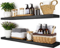 Wood Floating Shelves 36 in - Rustic 2-Pack Floating Wall Shelves
