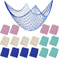 Natural Fish Net Decoration 16 Pieces 80in x 40in - Nautical Party