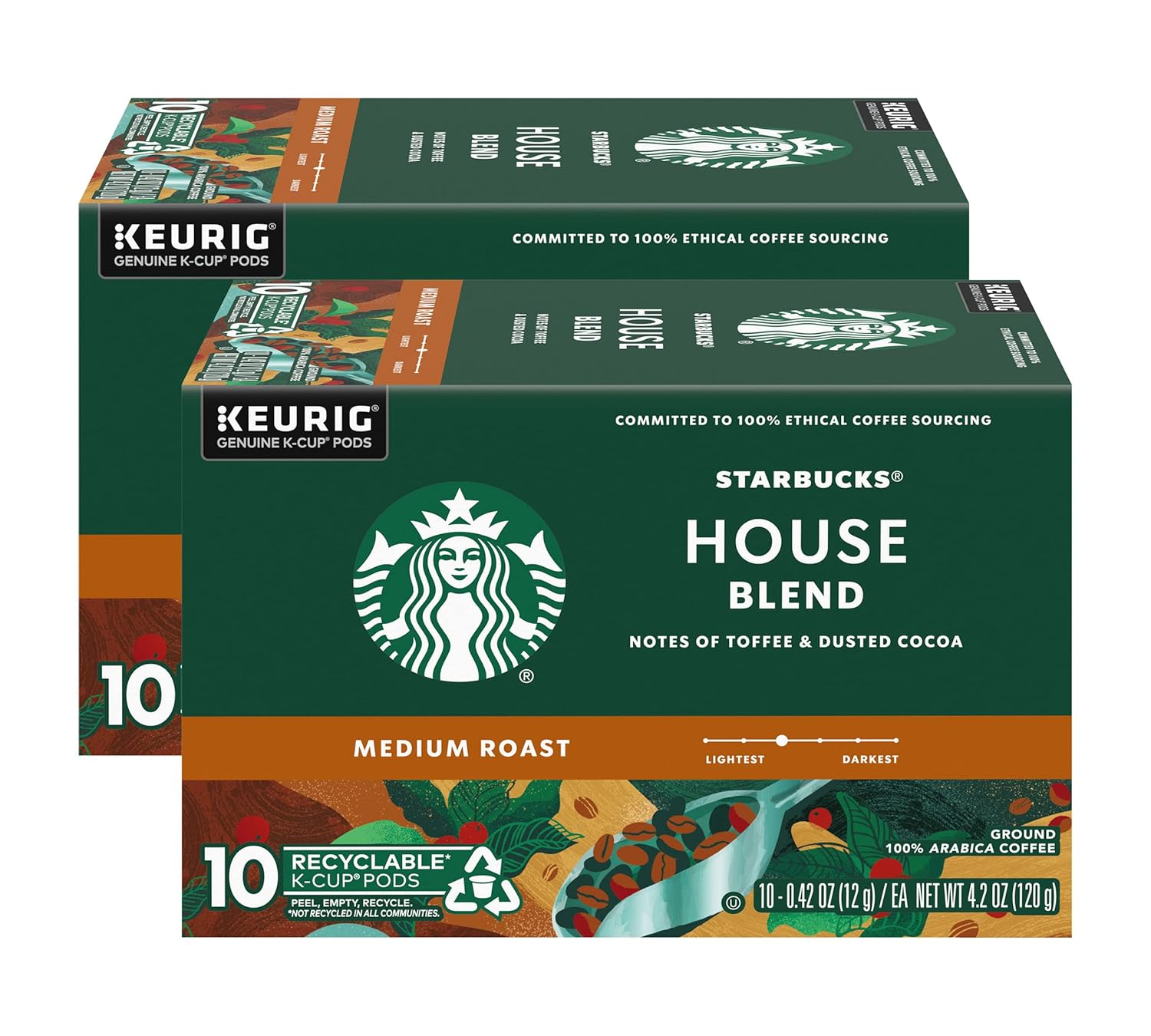 Starbucks House Blend K-Cup Pods - Rich Medium Roast