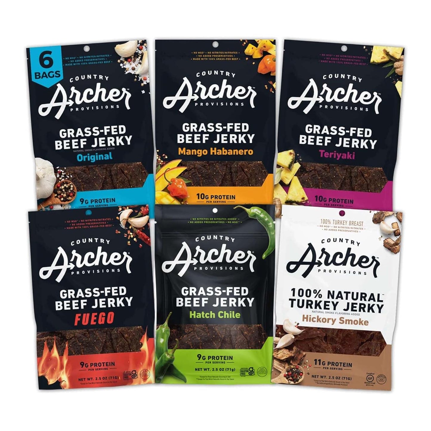 Country Archer Beef Jerky Variety Pack - Delicious Snack Assortment