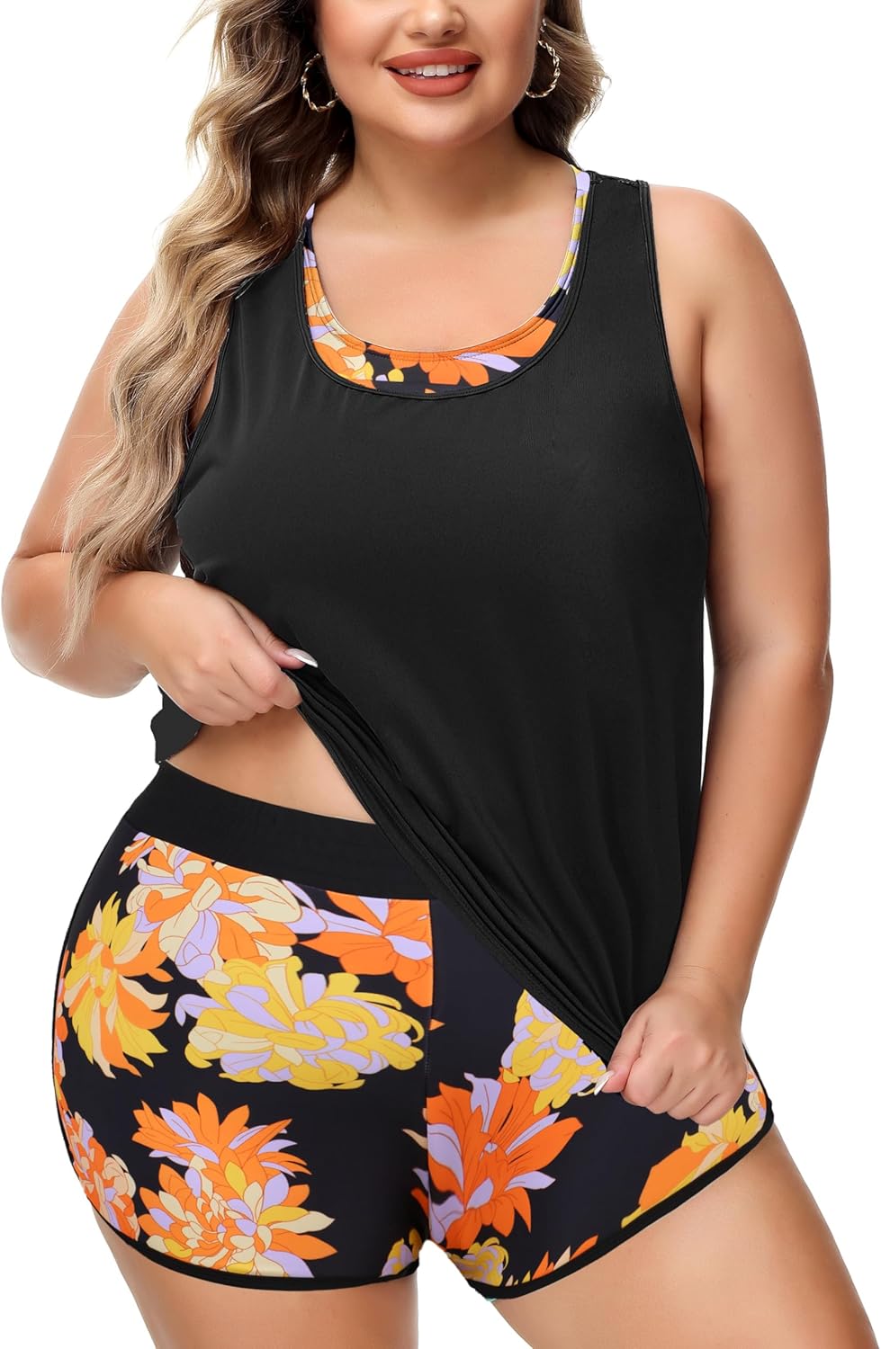 Plus Size 3 Piece Tankini Swimsuits for Women by NIeyook