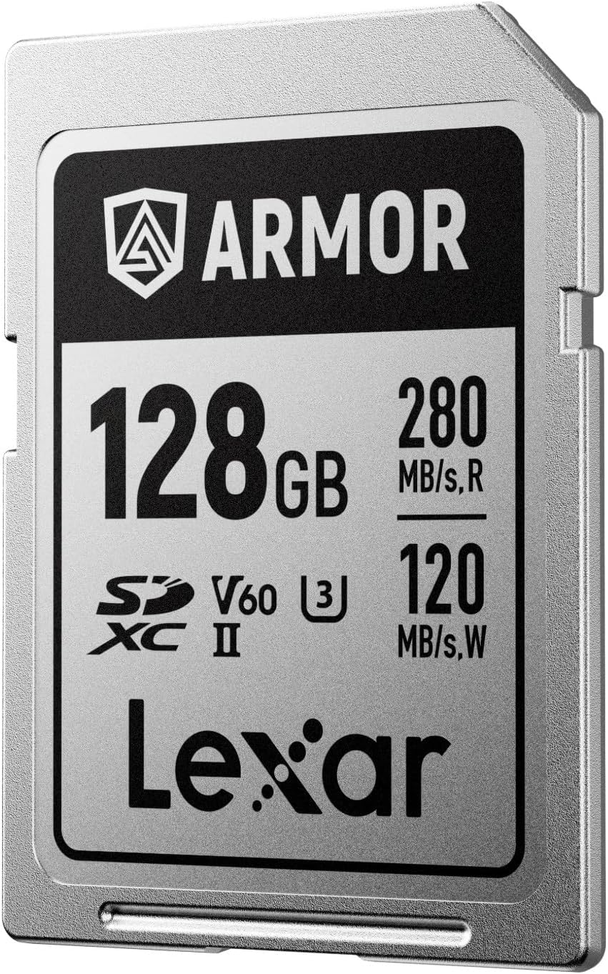 Lexar Armor Silver PRO 128GB UHS-II SDXC Card for Photographers