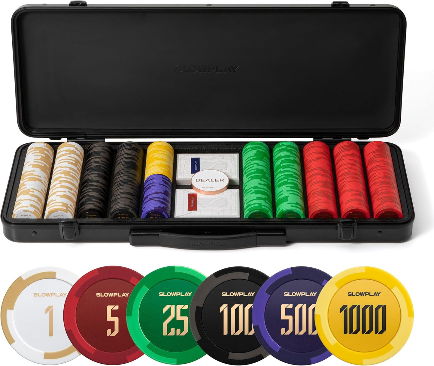 Godel 14g Clay Poker Chips Set for Texas Holdem - 500 PCS