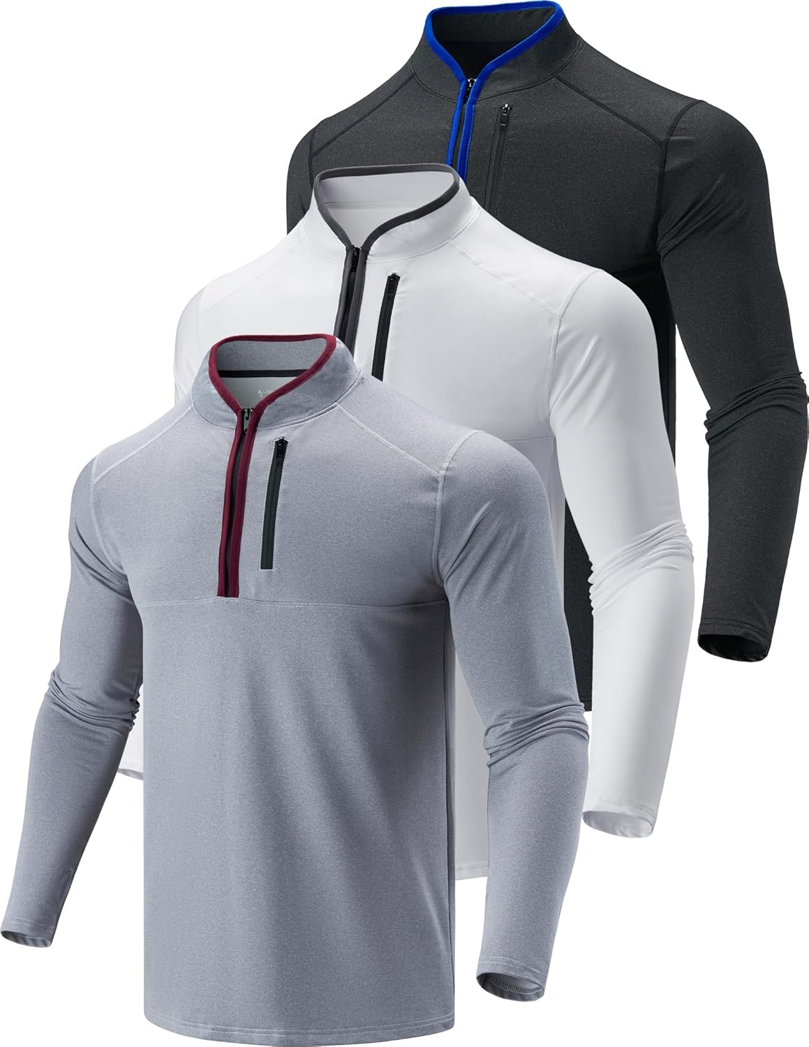Lightweight Quarter-Zip Pullover 3-Pack for Active Lifestyle