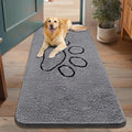 Smiry Dog Door Mat for Muddy Paws - Absorbent Chenille Entry Rug
