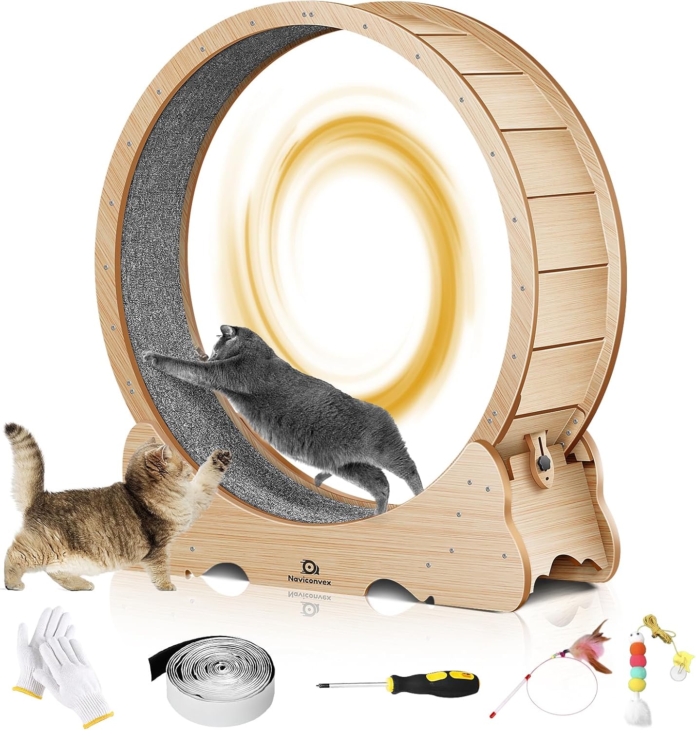 48 in Cat Wheel for Large Cats - Indoor Exercise Treadmill