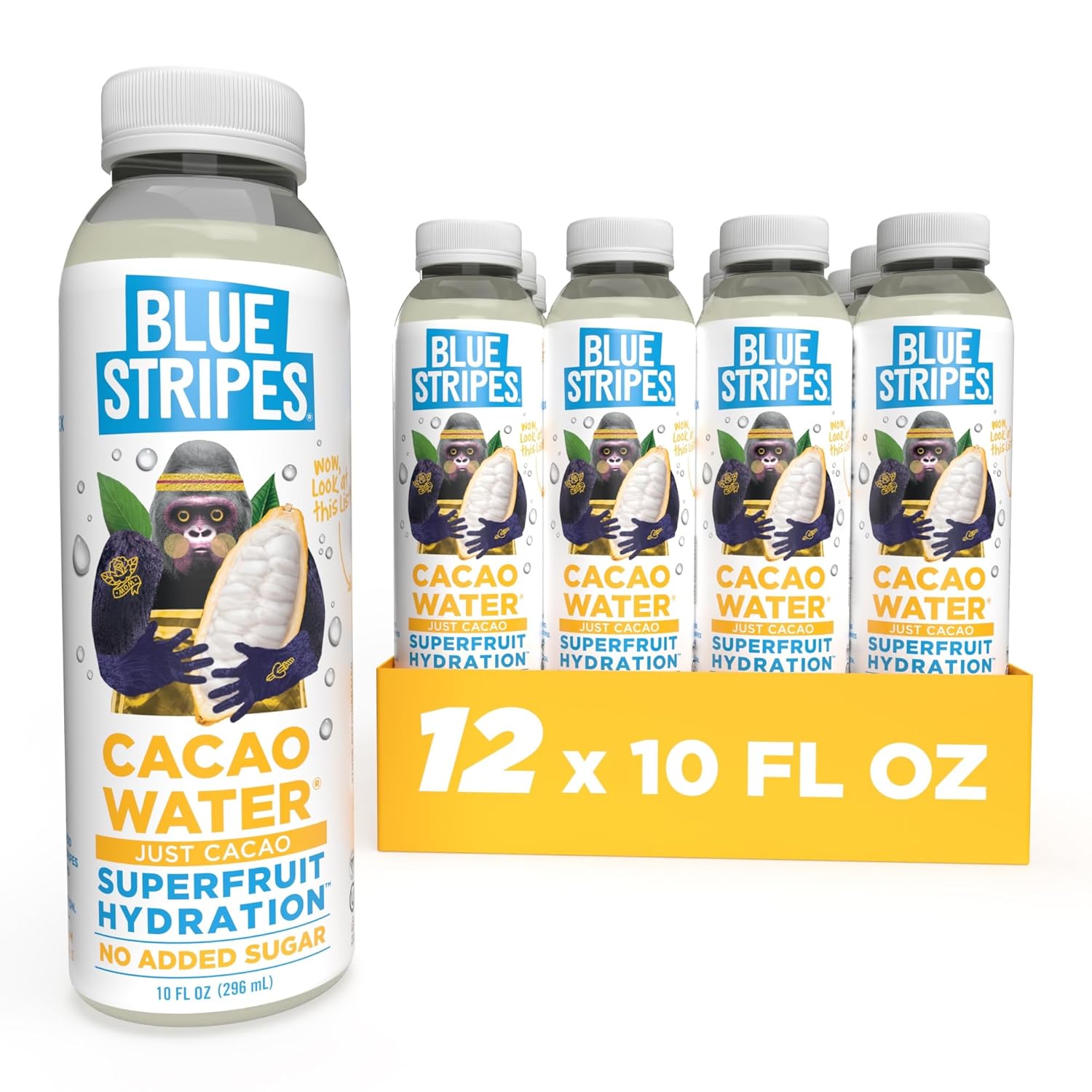 Blue Stripes Cacao Water - All-Natural Hydration Drink Pack
