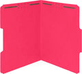 50 Red Fastener File Folders 1/3 Cut Reinforced Tab - Durable Office