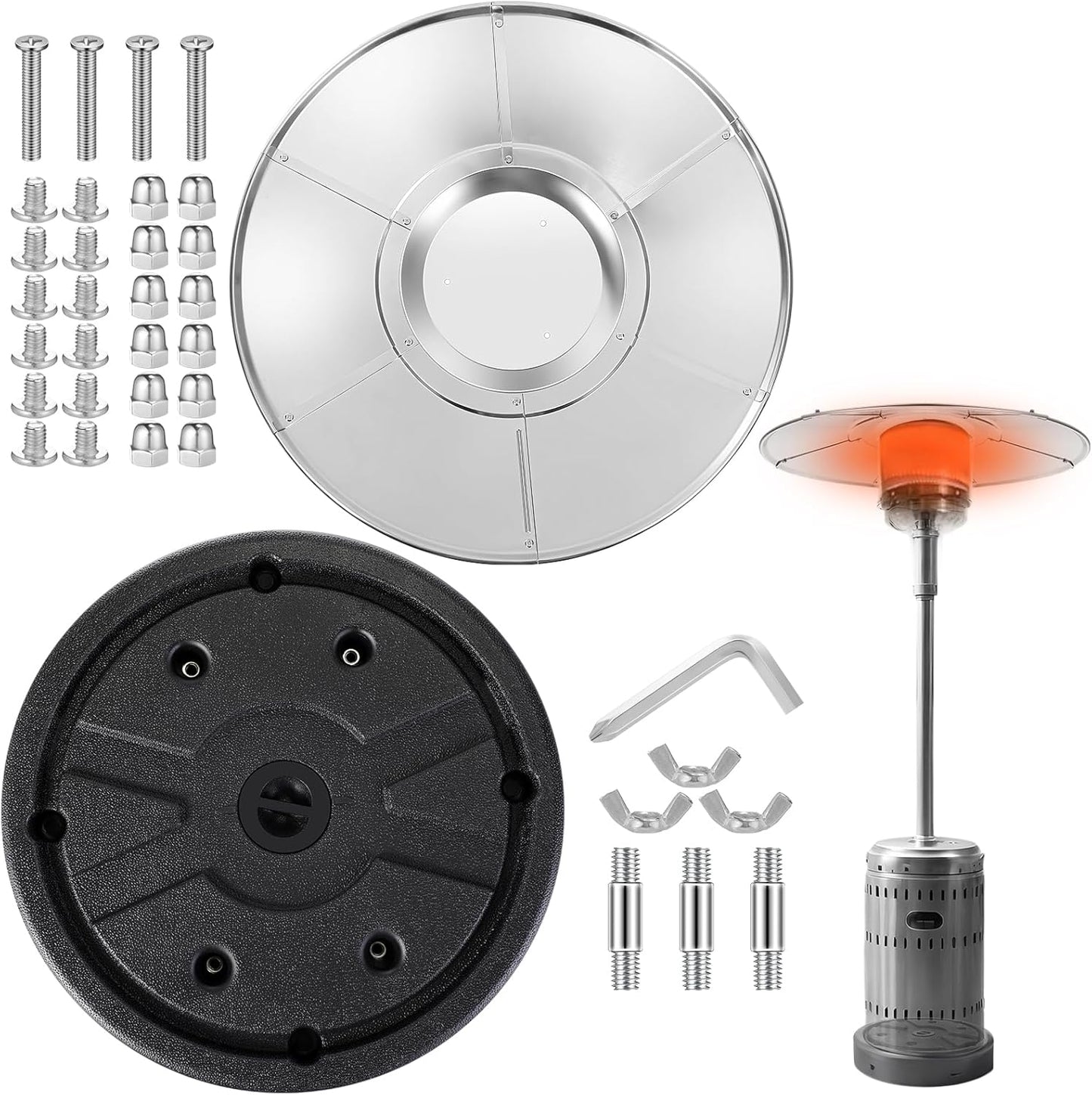 Stay Warm Outdoors with Glooglitter Patio Heater Set