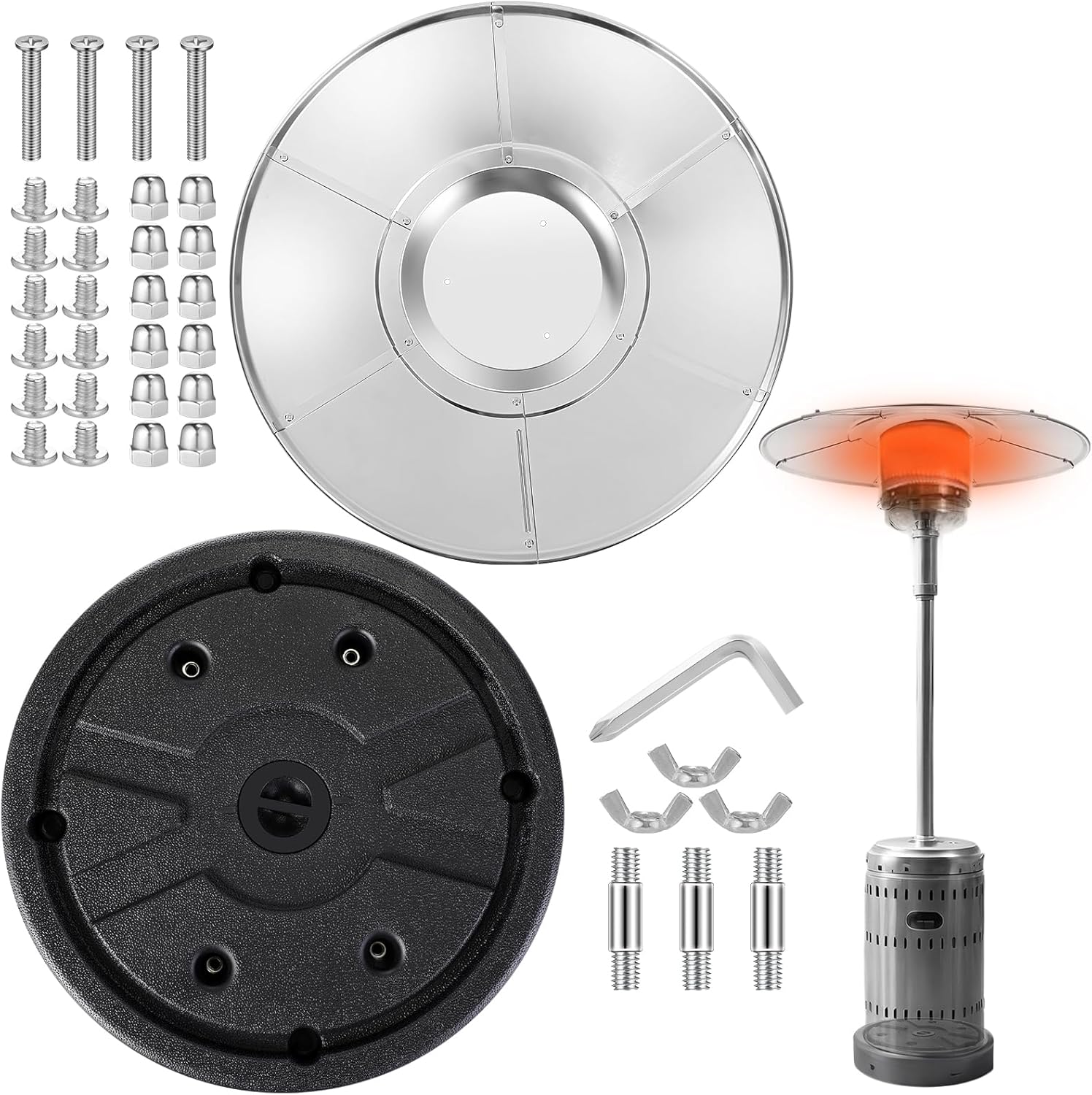 Stay Warm Outdoors with Glooglitter Patio Heater Set