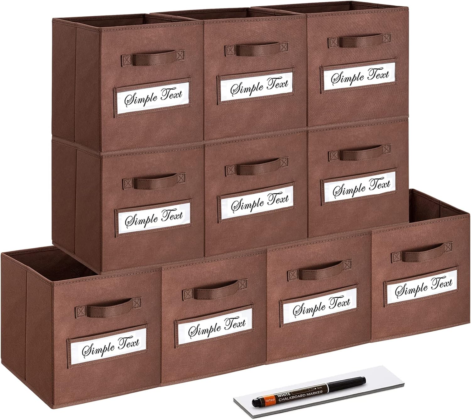 11 Inch Storage Cube Bins Set of 10 for Home Organization