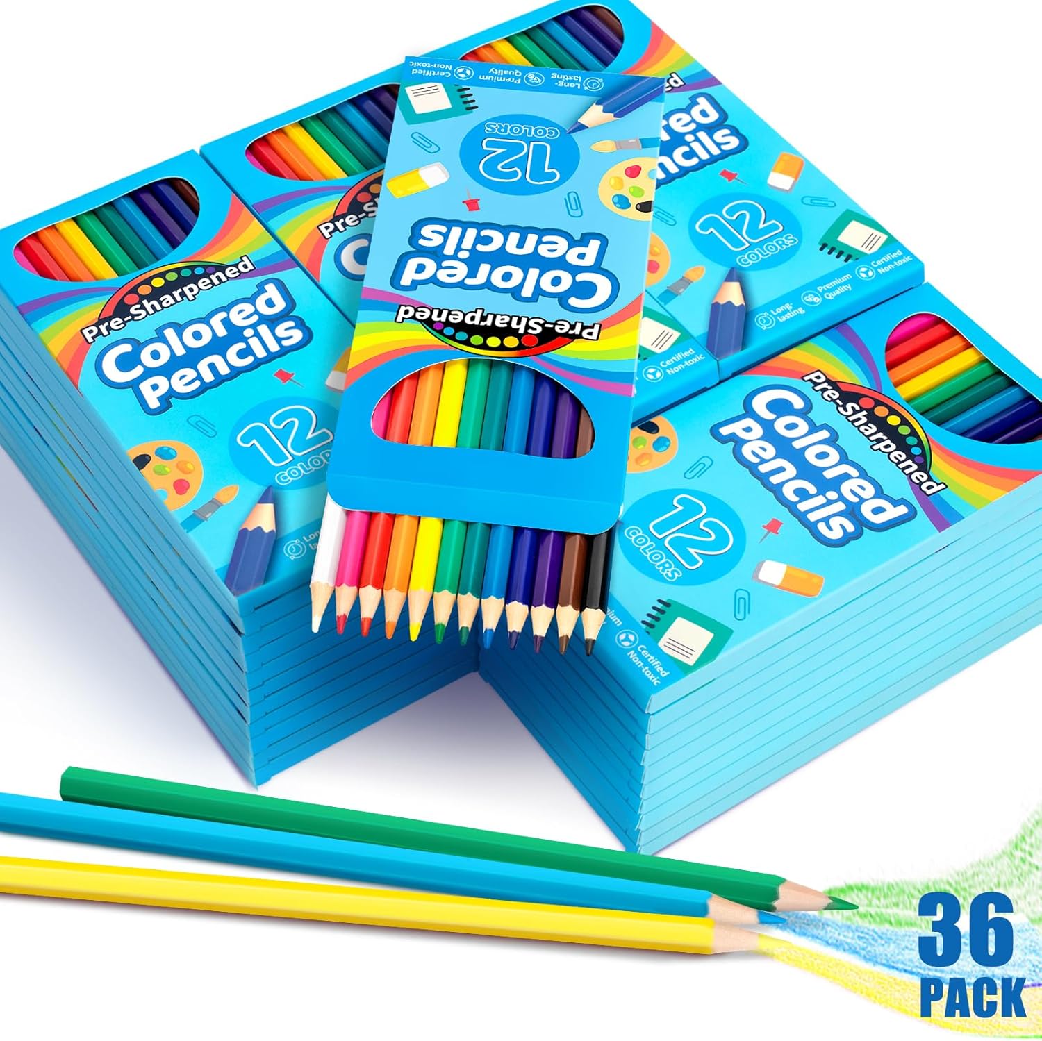 Jumlys 432 Count Colored Pencils Bulk for Kids and Teachers