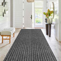 Runner Rug 4 ft x63 ft Grey Strip - Non Slip Indoor Outdoor Runner