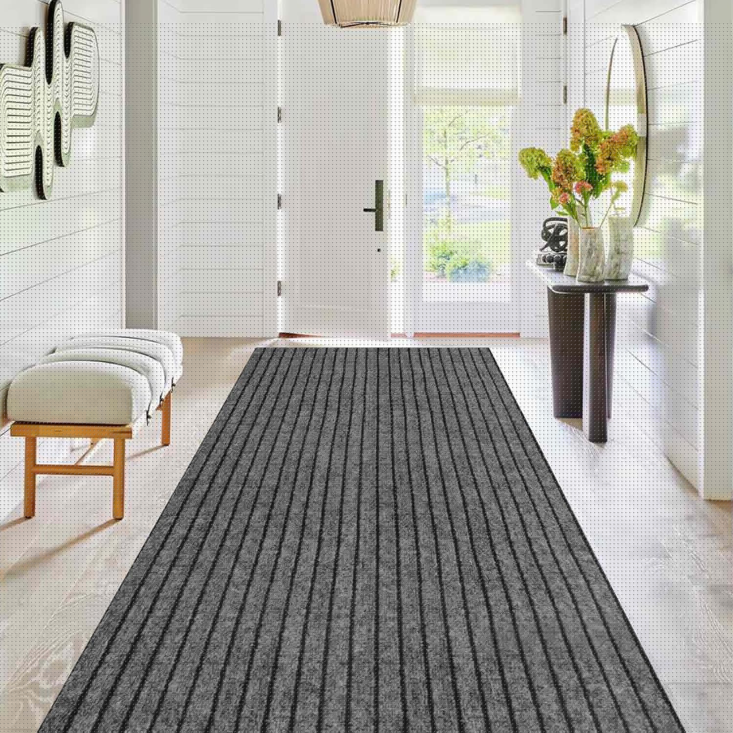 Runner Rug 4 ft x 63 ft with Non Slip Rubber Backing for Safety