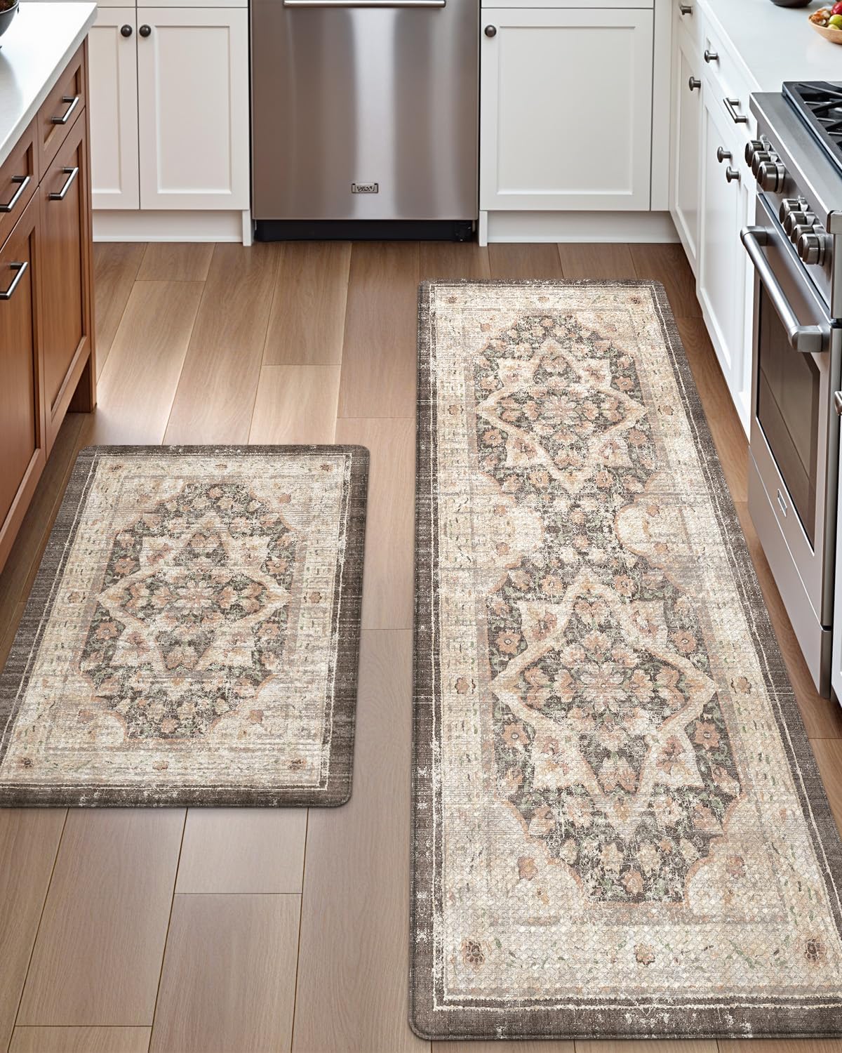 DEXI Kitchen Floor Mats Anti Fatigue Cushioned Runner Rug Set