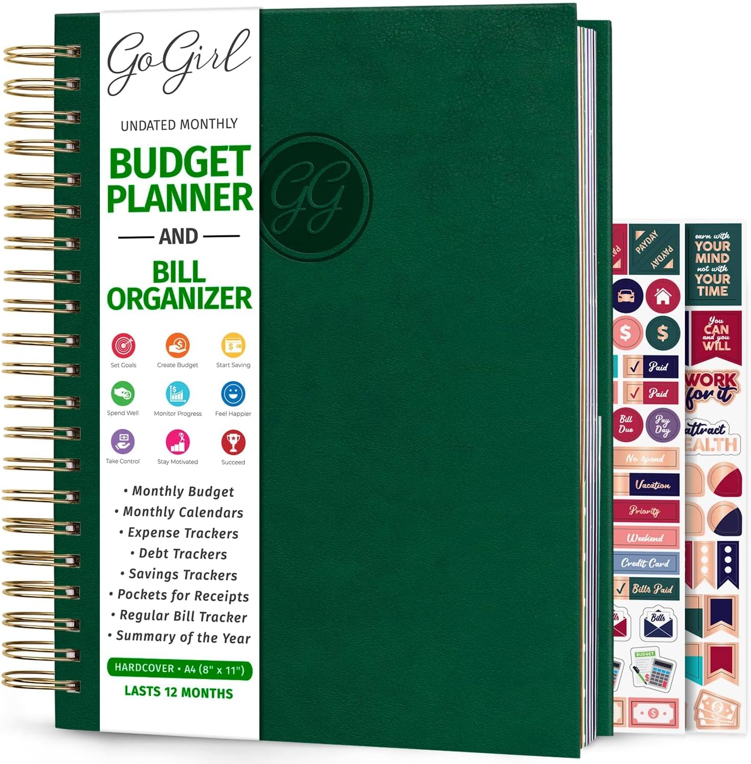 GoGirl Budget Planner & Monthly Bill Organizer for Finances