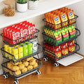 Miyawell 3-Tier Rolling Pantry Cart for Kitchen Organization