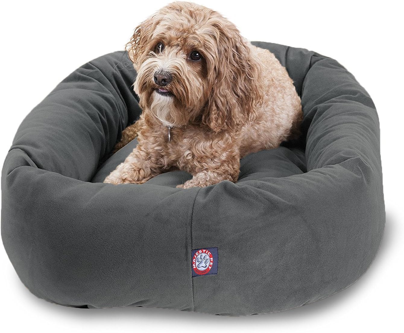 Majestic Pet 32 Inch Suede Calming Dog Bed for Ultimate Comfort