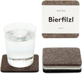 Bierfilzl Merino Wool Coasters Set of 6 - Elegant Home Decor