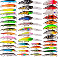 Bass Fishing Lures Kit Set Topwater Hard Baits Minnow Crankbait - 43pc