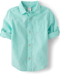 Gymboree Girls and Toddler Long Sleeve Linen Button Up Shirt - Light